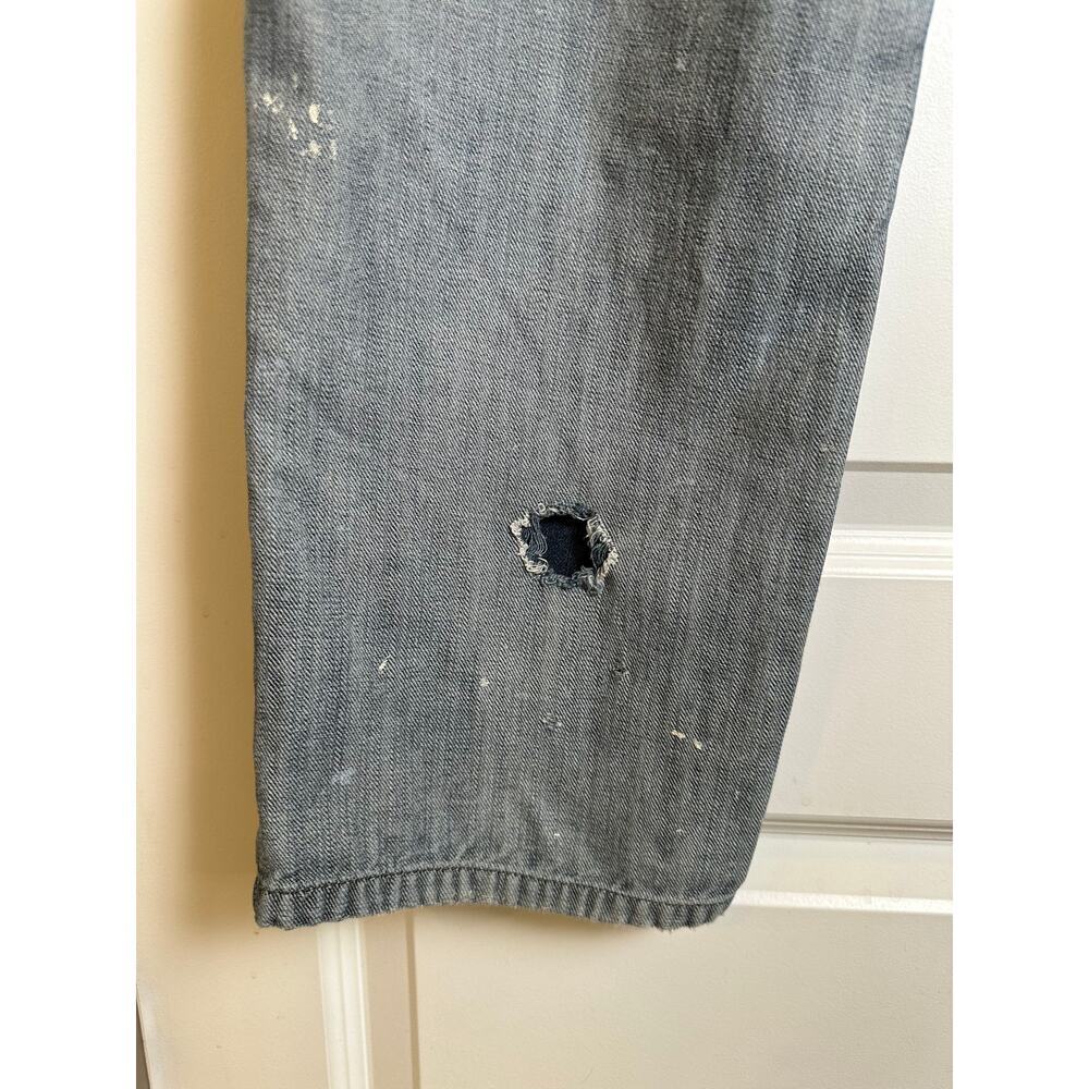 Distressed Y2K Royal Linx Straight Leg Jeans Quilted Black Pockets Men's Size 38 - Picture 5 of 8